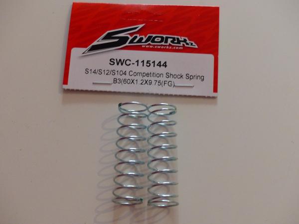 SWORKz 1/10 Competition Feder Stoßdämpfer B-3 (60x1.2x9.75)(FG)(2)